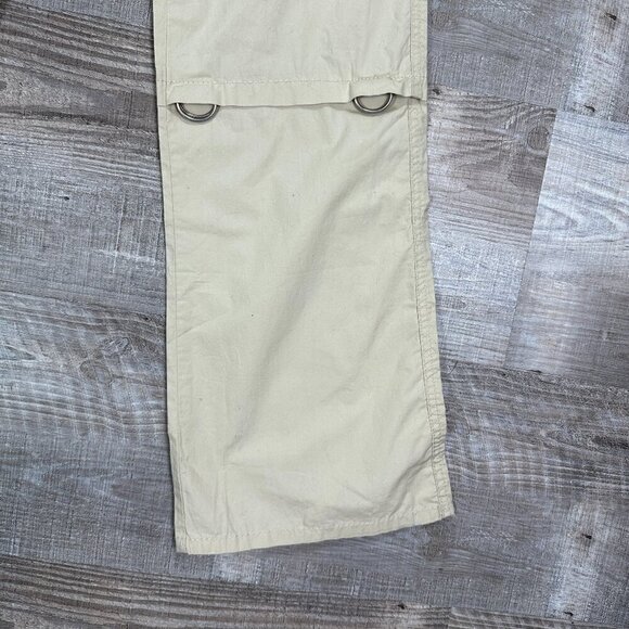 Y2K 90s Forever 21 Cargo Parachute Paratrooper Convertible Taupe Pants Sz Sx31" - Picture 8 of 11